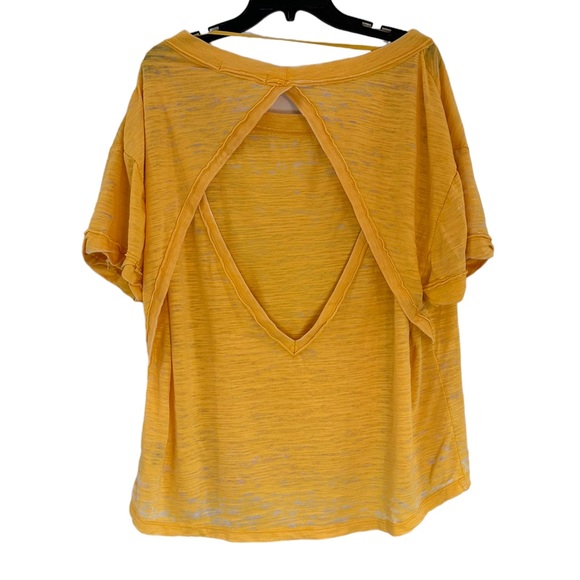 Free People We the Free Viola Flowy Oversized Tee Bright Mango Orange Size Med - Picture 3 of 12